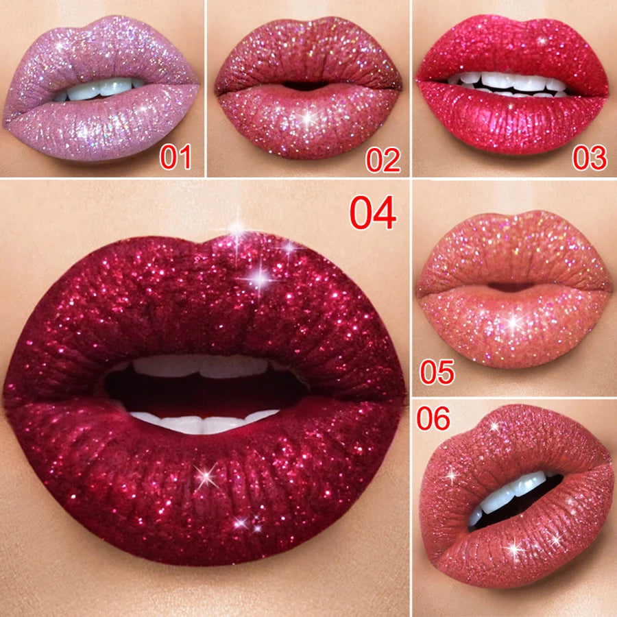 Cmaadu™ Diamond Shine Lip Gloss – Glitter Liquid Lipstick for Stunning Matte Lips