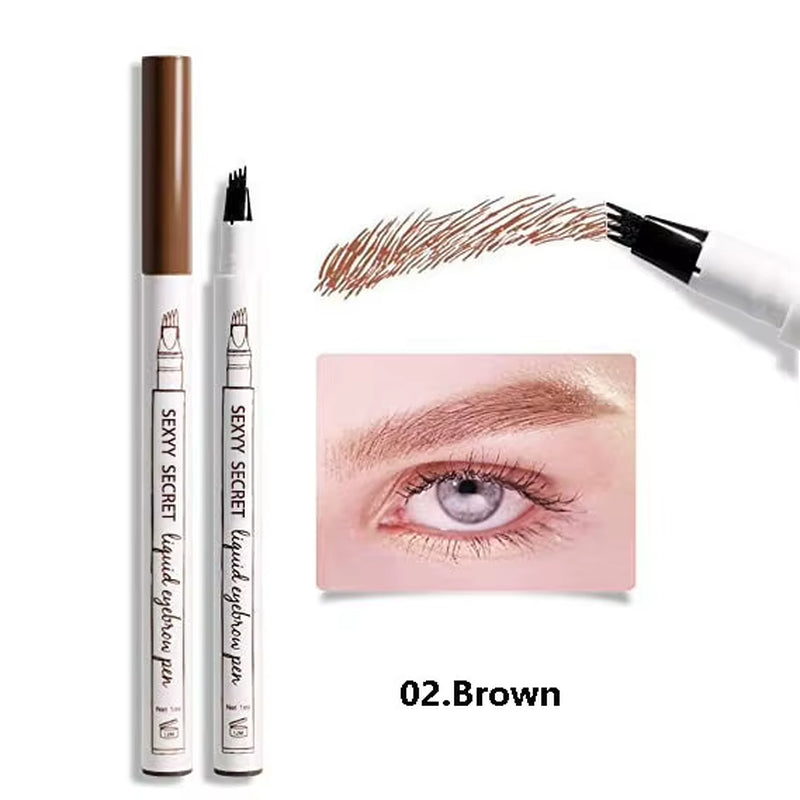 4-Tip Microblading Eyebrow Pen for Flawless, Waterproof Definition